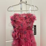 Jovani NEW  floral strapless maxi gown in pink- rare color Photo 1