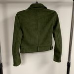 ZARA  Faux Suede Hunter Green Motorcycle Biker Jacket Size XS Photo 4