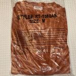 Zenana Premium NEW! ZENANA Oversized Boyfriend T-Shirt Orange Tie Dye Size MEDIUM Short Sleeve Photo 2