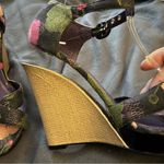 Michael Antonio  wedge sandals cross cross open toe floral size 8.5 Photo 2