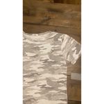 Dylan  Womens Small Gray Camo Crew Neck Slub Shirt Dress Short Sleeve Country Photo 2