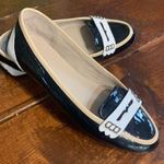 Elie Tahari Patent Leather Loafers Black White size 5 Photo 0