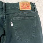 Levi's LEVI’S Women’s Mid Rise 505 Straight Leg Hunter Green Denim Jeans 27 Photo 6