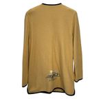 Gieger Boiled Wool Jacket Cardigan Size 40 L Mustard Yellow Farm Embroidered Size L Photo 1