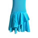 Ralph Lauren Black Label Drop Waist Tank Ruffle Dress Size M Blue Tiered Ribbed Size M Photo 1