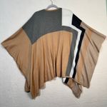 Coldwater Creek Cold Water Creek Color Block Poncho One Size Cotton Angora Contemporary Cape VTG Photo 3