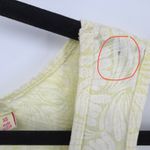 Fresh Produce  Yellow Leaf Print Open Back Slub Tank Top Women's XS Made in USA Photo 4