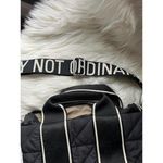 ZARA Chic Black Quilted Mini Tote Bag with Unique “Not Ordinary” Strap Photo 1