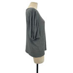 Michael Lauren Saddler Puff Sleeve Tee Gray Size Medium Photo 3