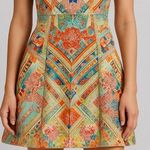 Alexis Multicolor Geometric Print Mini Dress Small kaleidoscope Photo 0
