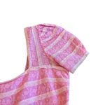 Love Shack Fancy  Drella Mini Dress Pink Lace Trim Short Sleeve Size 00 Women's NWT Photo 3