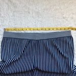 Chico's Chico’s Wide Leg Cropped Sweater Pants Sz 2 L 12 Navy Blue Striped Knit Capsule Photo 8