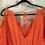 Peppermint  Orange V Neck Cold Shoulder Dress S Photo 5