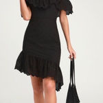 Lulus ✨Amberly Black Eyelet Lace Off-the-Shoulder Dress✨ Photo 0