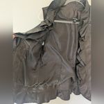 Charlie Paige  Faux Leather Ruffle Vest Brown Small Photo 3