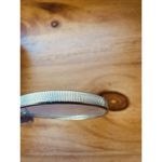 Vintage 1960s Gold Tone Egyptian Hologram Pendant Circle Glass Pyramid 3D Egypt Photo 8