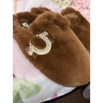 True Religion Slippers with Rhinestone Horseshoe, L 8-9 Photo 3