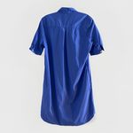 J. McLaughlin  Shirt Dress Size SM Blue Shift Pockets Classic Minimalist Preppy Photo 6