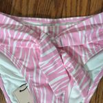 BCBGeneration PINK Seeing Stripes Front Tie High-Waist Bikini Bottoms Small NWT Photo 4