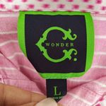 C Wonder Casual Pink Striped Button Photo 5