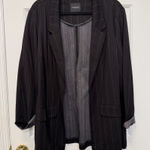 Liverpool  Black & White Wide Stripe Blazer Size XL Photo 0