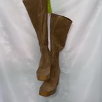 Gianni Bini NWT Brown LEATHER Suede 4” Heeled 1.5”PLATFORM Boots SIDE ZIP WO 10 Photo 10