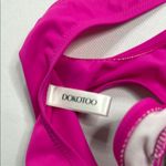 Chic Magenta Bikini Top with Patterned Band Pink Size M Photo 3