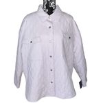 CoffeeShop Muted Lilac Quilted Shirt Jacket Purple Size L Photo 4