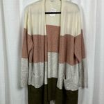 Madewell Antique Cream Colorblock Stripe Wool Blend Kent Cardigan Sz.2x NWT Photo 3