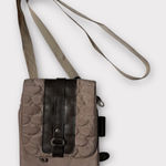 Mosey Life By Baggallini Caster Quilted Crossbody Bag Nylon Organizer Purse Brown Photo 0