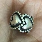 Pandora 2 Sterling Silver Hearts Charm Photo 2