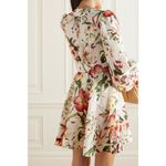 Zimmermann Lexi Floral Linen Wrap Mini Dress Size 1 / US 6 Photo 5