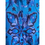 Gerard Darel Emile Floral Silk Button Up Blouse Turquoise FR 36 US 4 Photo 6