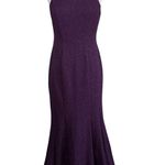 Beaded Mermaid Evening Gown Metallic Purple Size 6 Nightway Sleeveless Formal Red Photo 0