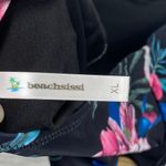 Beachsissi Floral High Waist Swimsuit Bottoms Women's Size XL Ruched Black Photo 2