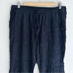 Johnny Was Speir Embroidered Eyelet Jogger Pant Black Medium Photo 3