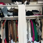 LNA skinny racerback tan top white bodycon midi dress M Photo 1