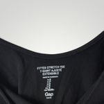 Gap Black Fitted Stretch Tee Boatneck 3/4 Sleeve Snap Closure Bodysuit Photo 2