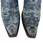 Corral  Snip Toe Boots Blue Gray Inlay Cowboy Angel Wing & Dove‎ Size 6.5M Photo 3