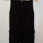 Maeve Anthropologie Black Jersey Sleeveless Vest Top Size Small Preppy Old Money Photo 2