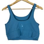 Nike Sports Bra Womens M Blue Stretch Medium Support Athleisure Clean Girl Photo 1