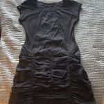 Black Sheath Mini Dress with Cap Sleeves Crew Neck Gray Size undefined Photo 0