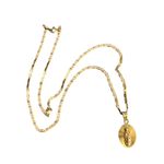 Vintage 14kt Gold Virgin Mary Pendant Necklace JGH Italy Catholic 3.71g Estate Photo 5