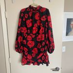 VICI Silk Night Ruched Floral Mini Dress - Chic Red Floral Dress Photo 4