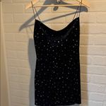 Zaful  dress medium velvet gold star print Black Starry NEW stretch polyester Photo 1