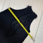 Theory Fantasy Coletti Ruffle Front Sleeveless Black Midi Dress Size S Photo 3