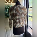 August Silk Vintage 90s mesh wrap tie animal print top, size large Photo 5