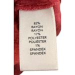 BKE  Women Top Shirt Button Front Collar Pocket Short Sleeve‎ Oversized Red Small Photo 5