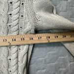 CAbi Women Cable Knit Layered Hem Sweater Lace Back Sz S #3157 Cream Cottagecore Photo 7