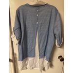 Monroe And Main Blue And White Layered Top With Sequin Star Design Size XL Photo 9